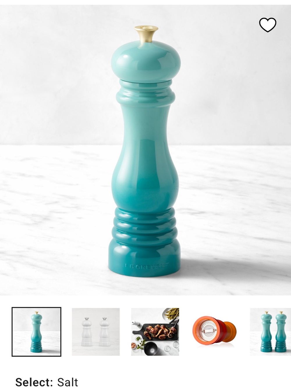 EUC Le creuset teal ombré salt shaker!